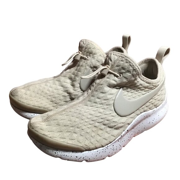 Nike Aptare Sneakers Womens Size 7 Cream Oatmeal White Black Speckles Laceless - Picture 7 of 9